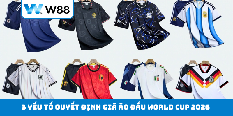 3 yếu tố quyết định giá áo đấu World Cup 2026 chính hãng