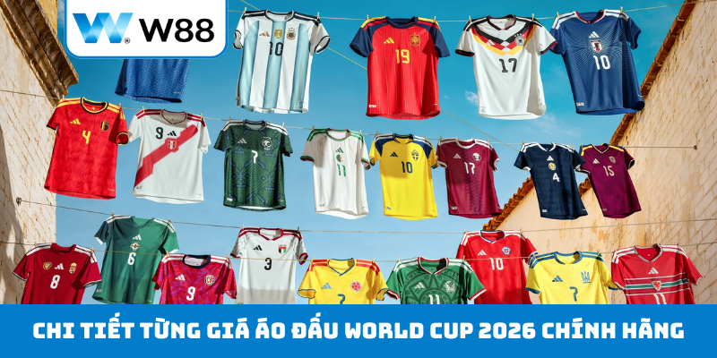 Chi tiết từng giá áo đấu World Cup 2026 chính hãng