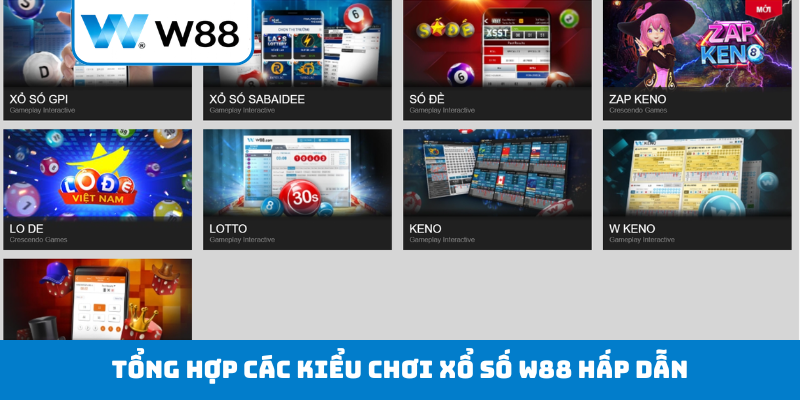 Tổng hợp các kiểu chơi xổ số W88 hấp dẫn