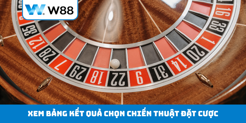 Xem bảng kết quả chọn chiến thuật đặt cược